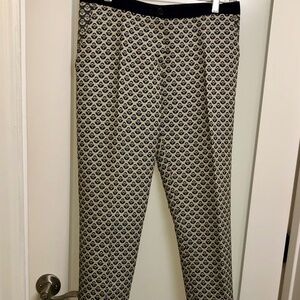 Catelac pants, Size 2, Navy/white motif